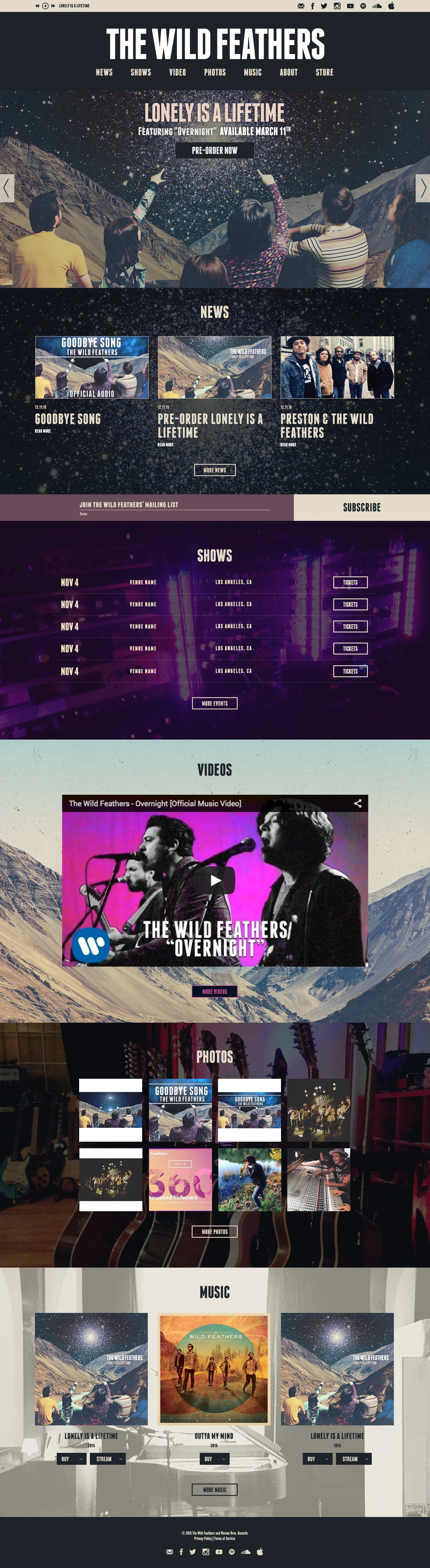 creative direction: the wild feathers